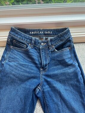 American Eagle Outfitters Women's Dark Indigo High-Rise Jeans